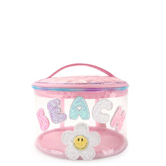 OMG ACCESSORIES "BEACH CLEAR DAISY ROUND BAG
