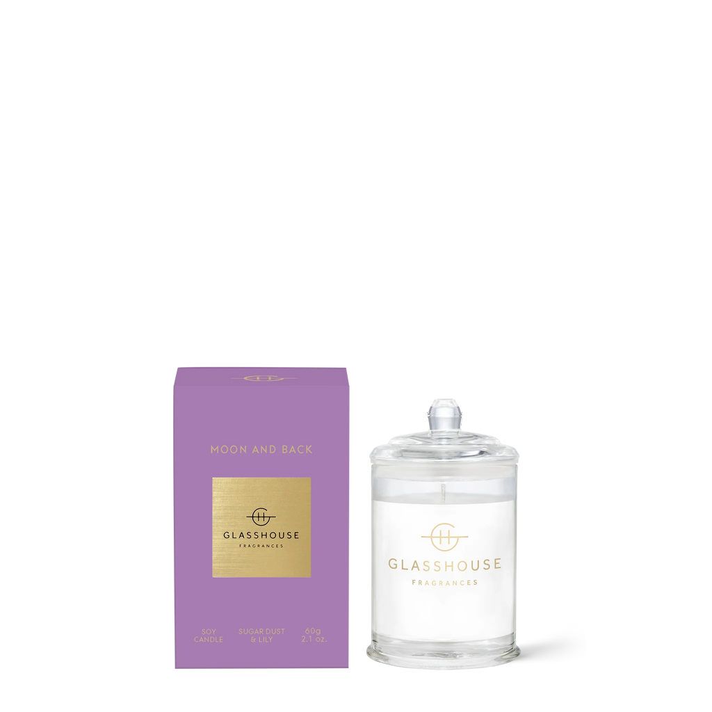 GLASSHOUSE FRAGRANCE MOON AND BACK SOY CANDLE 2.1 OZ