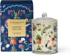 GLASSHOUSE FRAGRANCES COUNTRY COUTURE CASHMERE & NECTARINE CANDLE 13.4 OZ