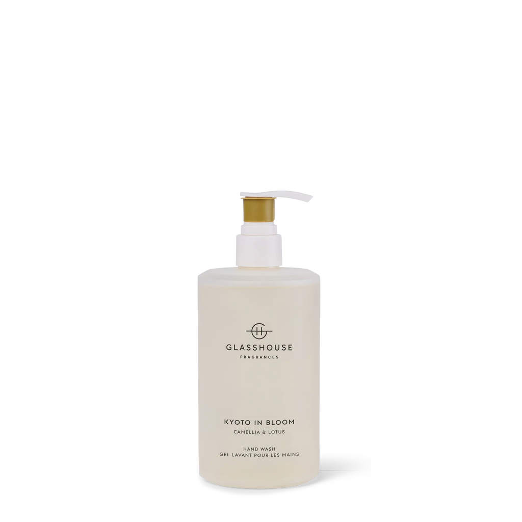 GLASSHOUSE FRAGRANCES KYOTO IN BLOOM CAMELLIA & LOTUS HAND WASH 13.53 FL. OZ.