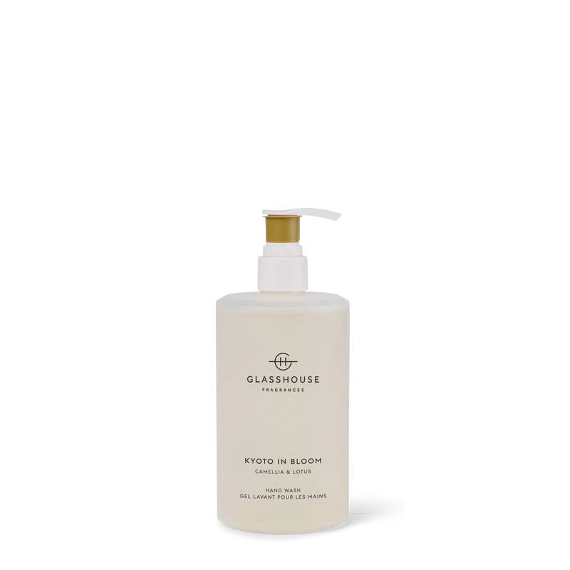 GLASSHOUSE FRAGRANCES KYOTO IN BLOOM CAMELLIA & LOTUS HAND WASH 13.53 FL. OZ.