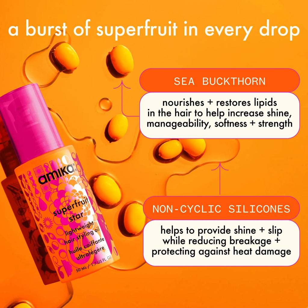 amika superfruit star lightweight hair styling oil 1.7 OZ