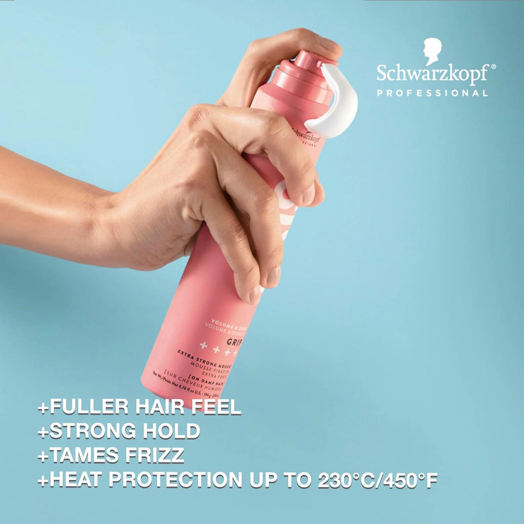schwarzkopf PROFESSIONAL OSIS+ VOLUME & DENSITE GRIP EXTRA STRONG MOUSSE 6.76 fl oz