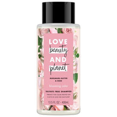 LOVE beauty AND planet MURUMURU BUTTER & ROSE blooming color SULFATE FREE SHAMPOO 13.5 FL OZ