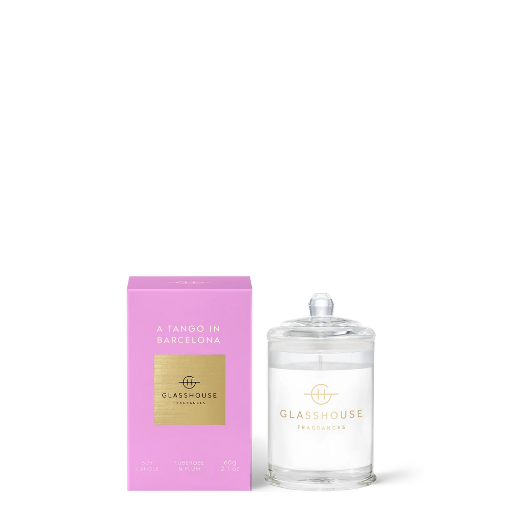 GLASSHOUSE FRAGRANCES A TANGO IN BARCELONA SOY CANDLE 2.1 OZ