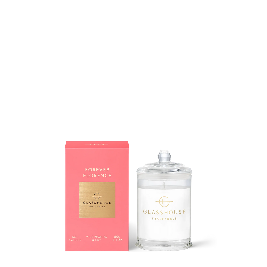 GLASSHOUSE FRAGRANCES FOREVER FLORENCE SOY CANDLE 2.1 OZ