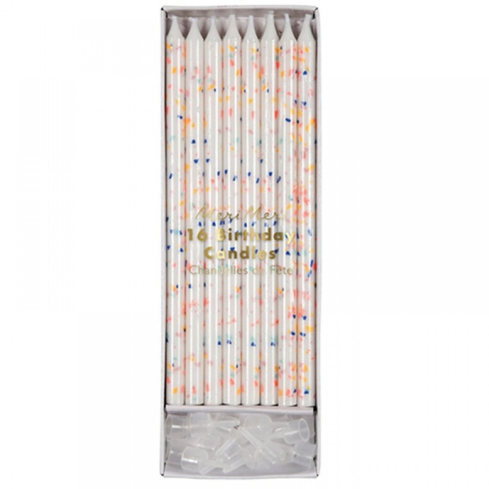 Meri Meri 16 Birthday Candles Multi Fleck