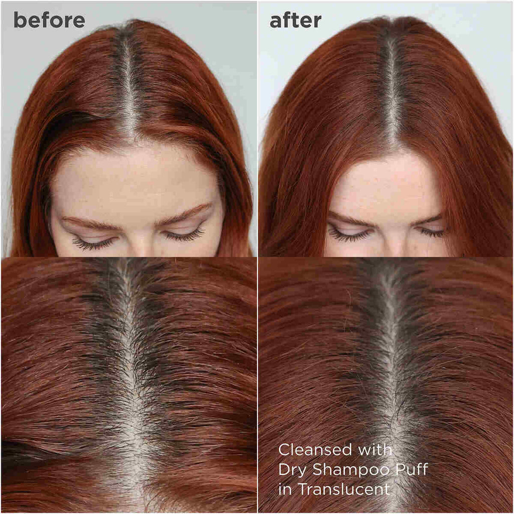 Briogeo Style + Treat biotin dry shampoo puff 0.5 oz.