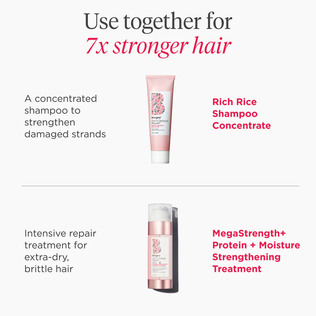 Briogeo Don't Despair, Repair! MegaStrength+ rice water protein + moisture strengthening treatment 5 fl. oz.