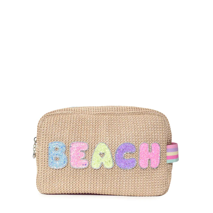 OMG ACCESSORIES "BEACH" STRAW POUCH
