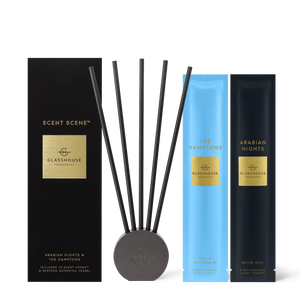 GLASSHOUSE FRAGRANCES SCENT SCENE ARABIAN NIGHTS & THE HAMPTONS DUO