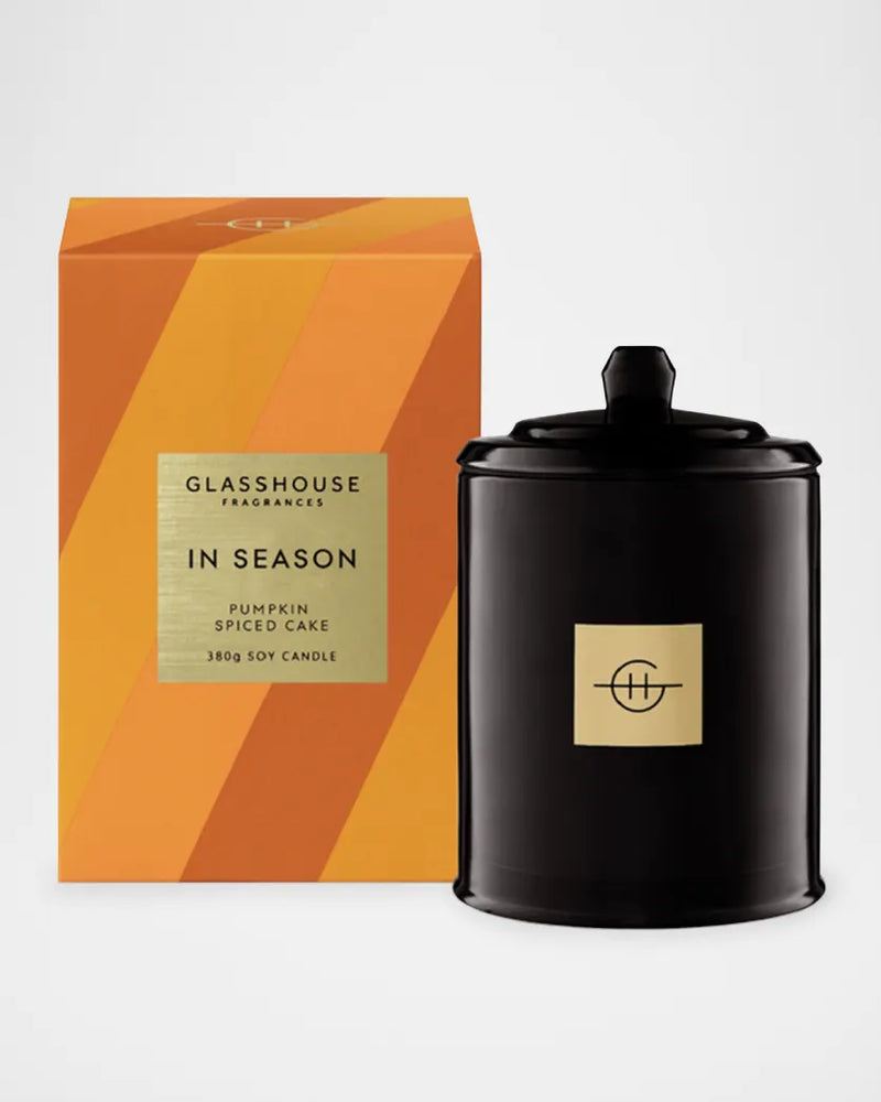 GLASSHOUSE FRAGRANCES IN SEASON PUMPKIN SPICED CANDLE 13.4 OZ