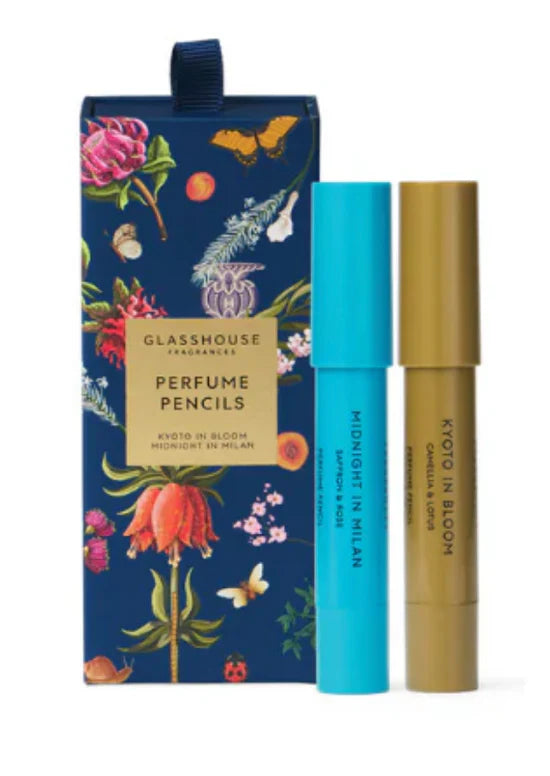 GLASSHOUSE FRAGRANCES PERFUM PENCILS KYOTO IN BLOOM & MIDNIGHT IN MILAN