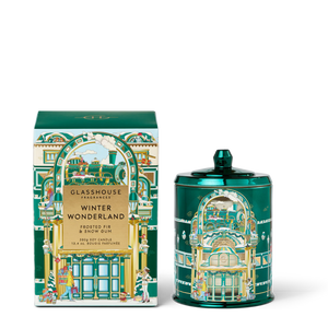 GLASSHOUSE FRAGRANCES WINTER WONDERLAND FROSTED FIR & SNOW GUM SOY CANDLE 13.4 OZ