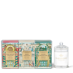 GLASSHOUSE FRAGRANCES CHRISTMAS TRIO ASSORTED SOY CANDLE 3 x 2.1 OZ