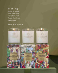 GLASSHOUSE FRAGRANCES Christmas Candle Trio 3 x 2.1 OZ