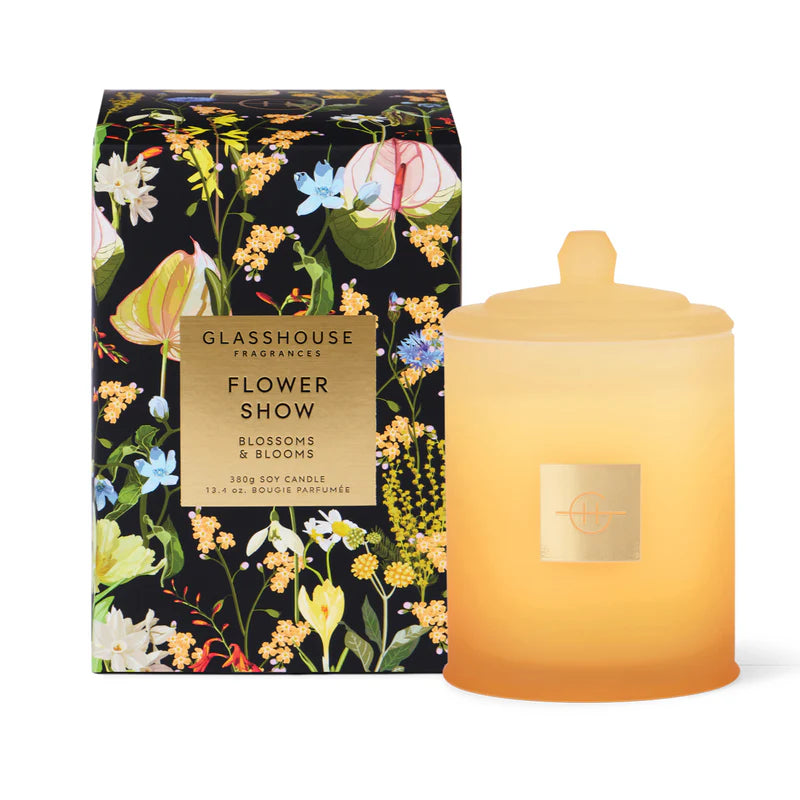 GLASSHOUSE FRAGRANCES FLOWER SHOW CANDLE (LIMITED EDITION 2026) 13.4 OZ