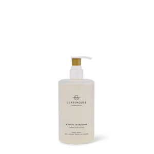 GLASSHOUSE FRAGRANCES KYOTO IN BLOOM CAMELLIA & LOTUS HAND WASH 13.53 FL. OZ.