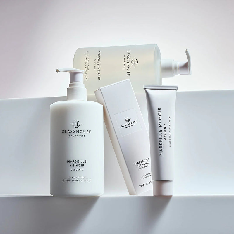 GLASSHOUSE FRAGRANCES MARSEILLE MEMOIR GARDENIA HAND WASH 13.53 FL. OZ.