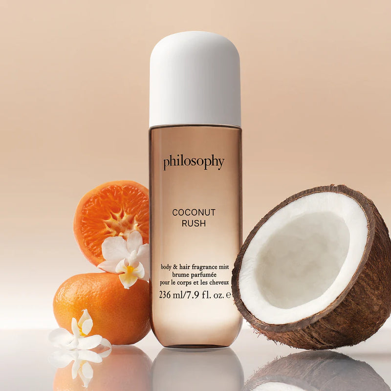 philosophy coconut rush body & hair fragrance mist 7.9 FL OZ