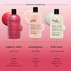 philosophy scent-sational raspberry sorbet hydrating shower gel 16 fl oz
