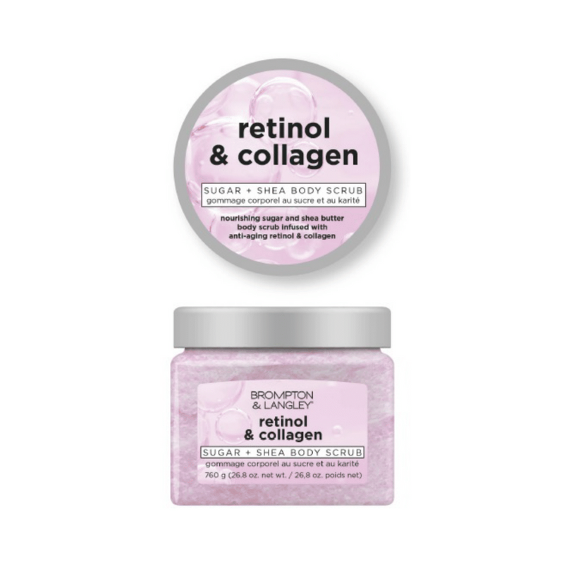 BROMPTON & LANGLEY RETINOL & COLLAGEN SUGAR + SHEA BODY SCRUB 26.8 OZ