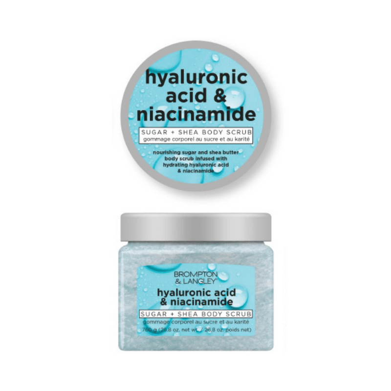BROMPTON & LANGLEY hyaluronic acid & niacinamide SUGAR + SHEA BUTTER SCRUB 26.8 oz