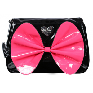 Madison K. Live Life Bow Clutch Bag Pink and Black Patent – Shop Madison K
