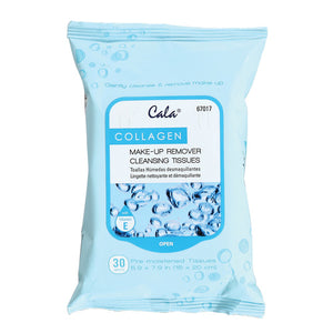 Cala Make-up Remover Cleansing Tissues COLLAGEN 30 Count