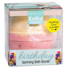 ginger lily farms BOTANICALS Kudos Spinning Bath Bomb And Greeting Card, BIRTHDAY