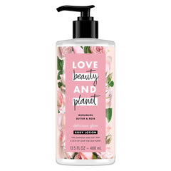 LOVE beauty AND planet MURUMURU BUTTER & ROSE delicious glow LOTION 13.5 FL OZ