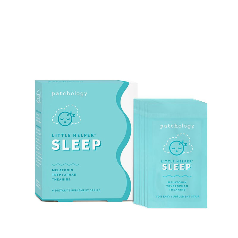 patchology LITTLE HELPER SLEEP MELATONIN TRYPTOPHAN THEANINE 6 DIETARY SUPPLEMENT STRIPS