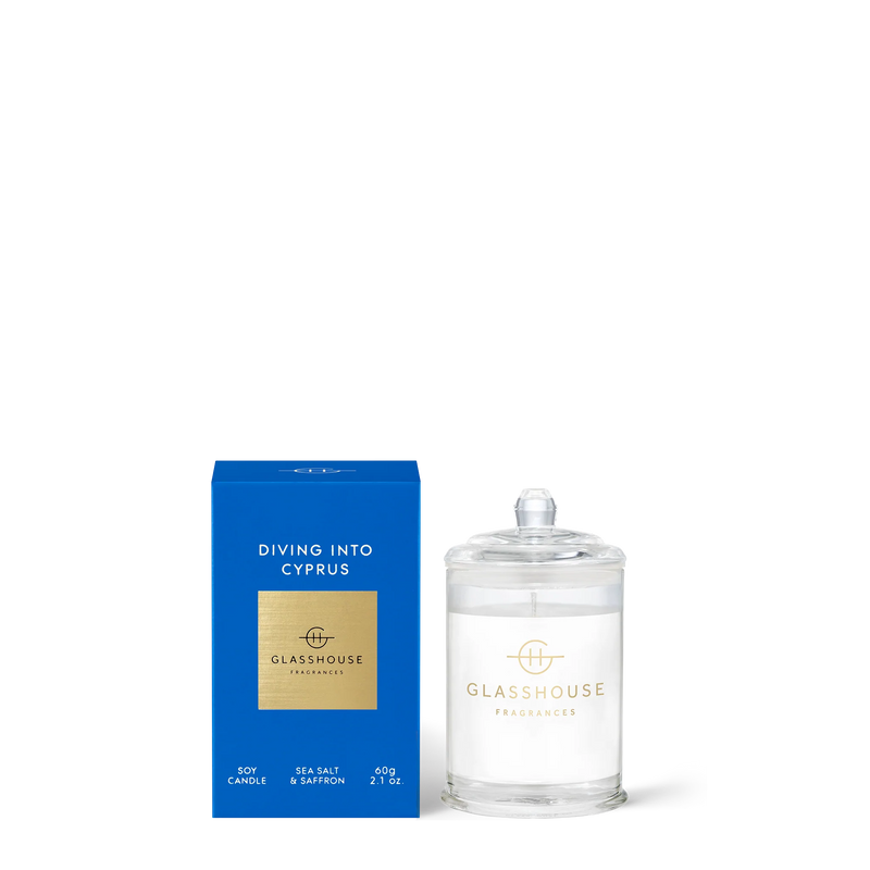 GLASSHOUSE FRAGRANCES DIVING INTO CYPRESS SOY CANDLE 2.1 OZ