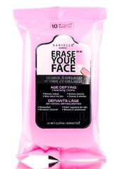 DANIELLE Creations ERASE YOUR FACE RETINOL & COLLAGEN AGE DEFYING CLEANSING CLOTHS 10 CLOTHS