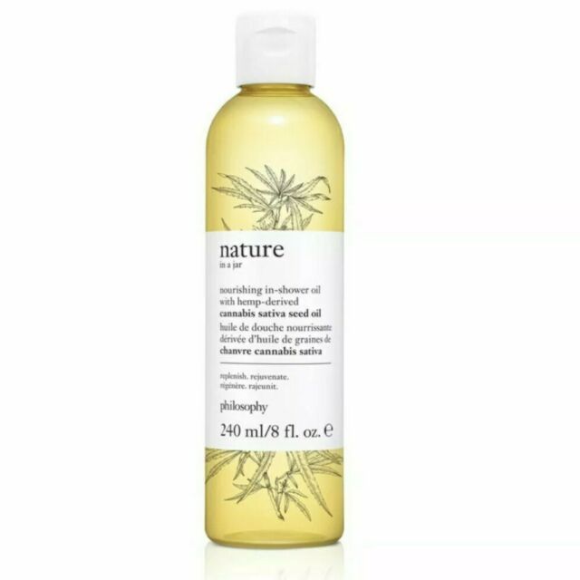 philosophy nature in a jar nourishing in-shower oil with hemp-derived cannabis sativa seed oil 8 fl oz