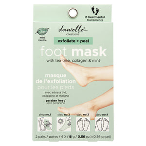 Danielle Creations exfoliate + peel mint foot mask 2 pr