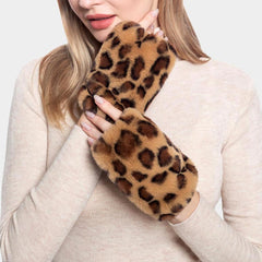 Madison K. Live Life Fun Faux Fur Fingerless Gloves