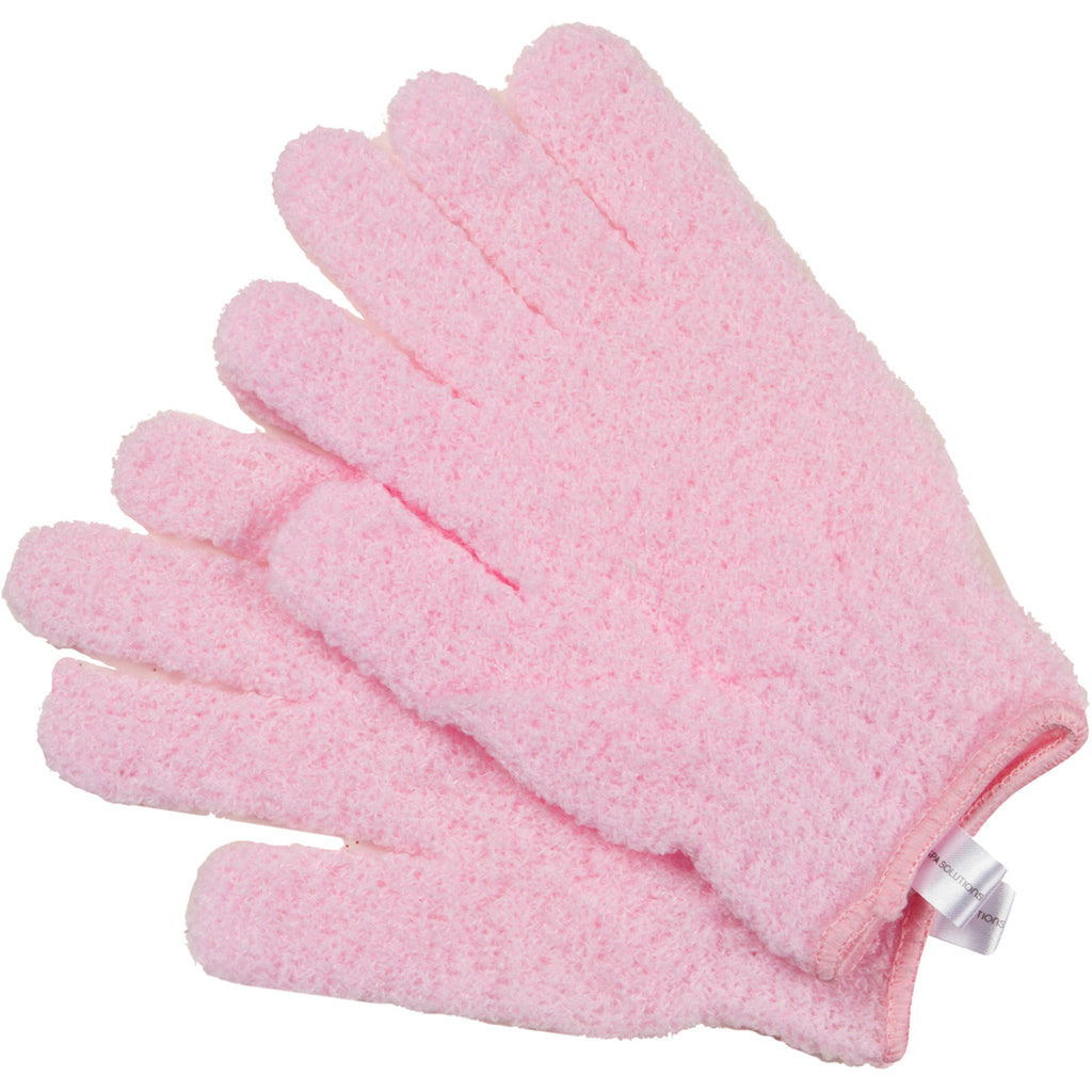 CALA Spa Solutions Exfoliating Bath Gloves Pink
