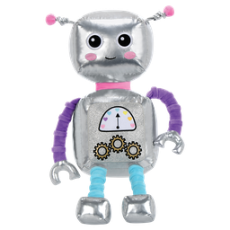 iscream Rosie Robot Metallic and Fleece Bestie Pillow