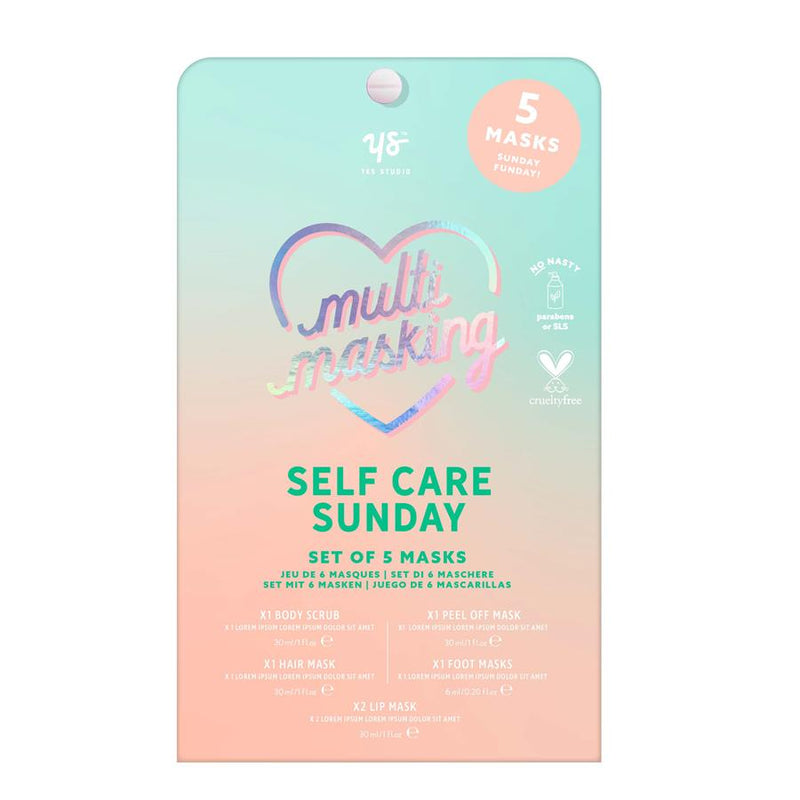 YES STUDIO Multi Masking Self Care Sunday  Set Of 5 Masks