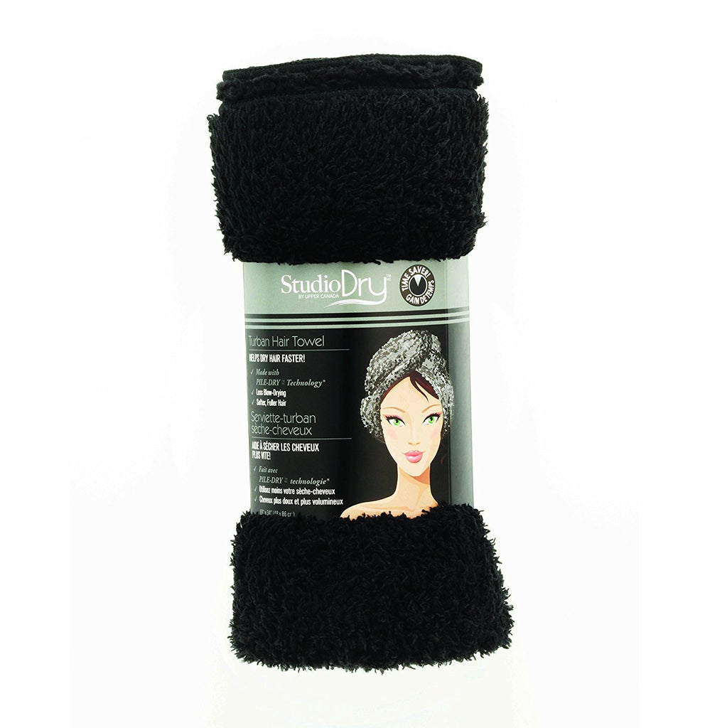 Upper Canada Studio Dry hair drying towel Black